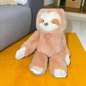 Vermont Teddy Bear Sloth Plush 13" Cuddle Cub Brown Biscuit Stuffed Animal USA